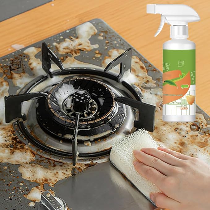 wuliao Fly Cleaner Stain Remover Spray, Kitchen Multi-purpose Foam Cleaner Spray, Kitchen Oil Stains Cleaner for Hold/Oven/Stove/Sink Range Hood (2)