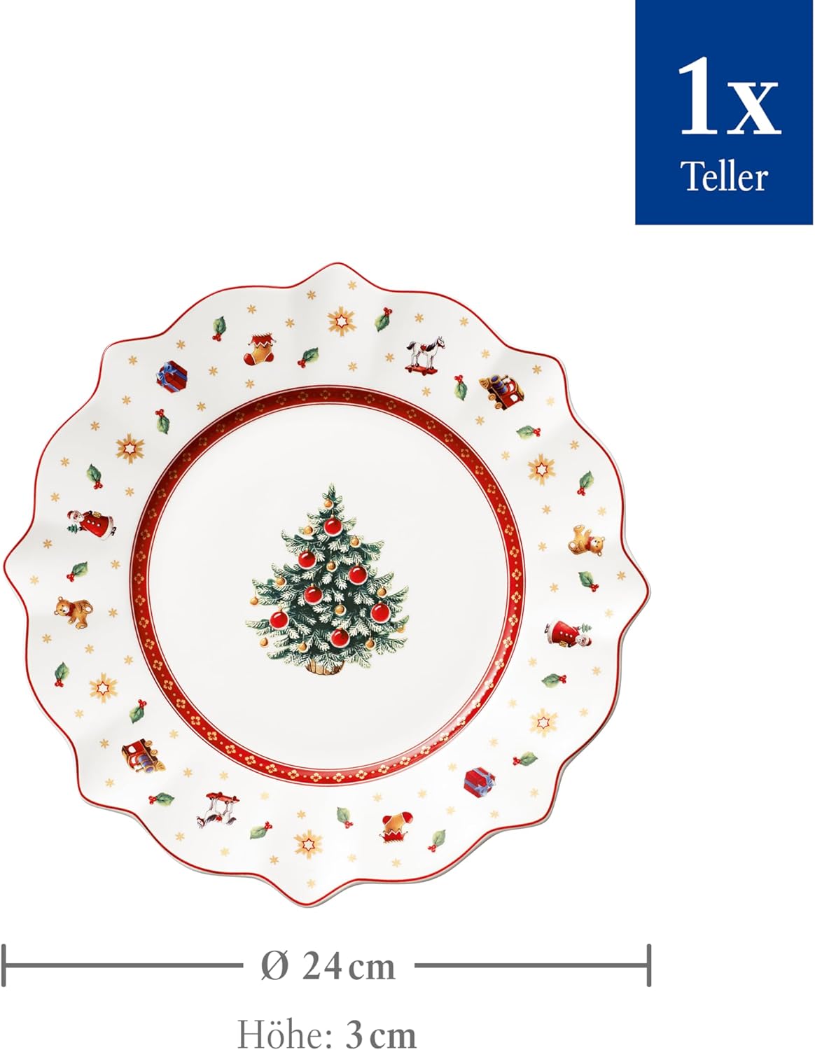 Villeroy & Boch Salad Plate, Porcelain, Multi Colour