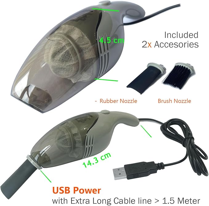 Lightweight Mini Vacuum with Strong Suction - Perfect for Keyboard, Desktop Dust Removal