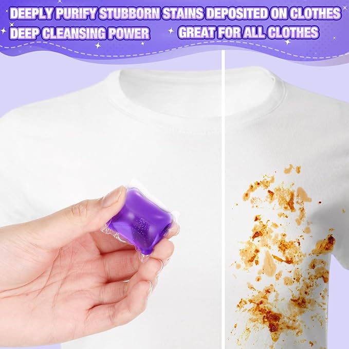 240 Count Laundry Detergent Pods Bulk Laundry Detergent Soap Pacs Ultra Concentrated for Clean Clothes Stain Fighting Fresh Scent(Lavender Scent)