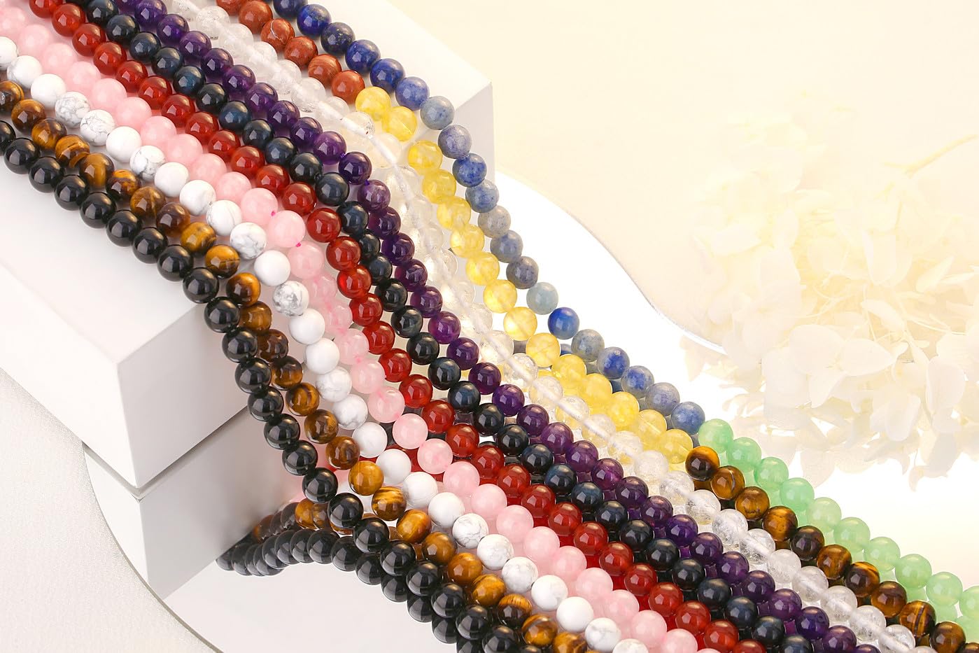 QINJIEJIE 100PCS Matte Black Obsidian Beads 8mm Natural Stone Beads Round Loose Gemstone Bead for Bracelet Beading Crystal Jewelry Making DIY Necklace Earrings 0.32"