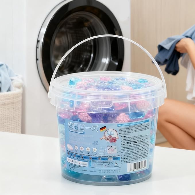 Washing Machine Pods – Laundry Detergent Beads, Deep Cleaning Tablets | Perfect for Apartment Bathroom Home Dorm Room Hotel Jeans Towels Sheets TShirt Blouse Fabric Softening Stain Removal