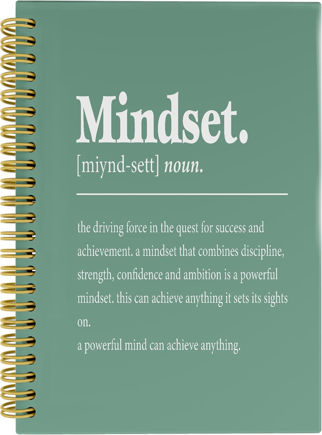 Knibeo Mindset Inspirational Notebooks Journal - Anti Anxiety Notebook, 5.5×8.3 Inch Inspirational Spiral Bound Notebook with 164 Pages, College School Supplies(green)