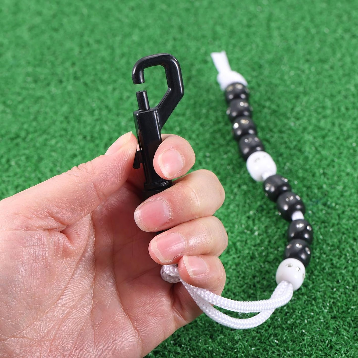 MUXSAM 1 Piece Golf Beads Score Counter with Clip, Golf Stroke Score Count Keeper Putting Score Counter for Referee Caddy Golfer