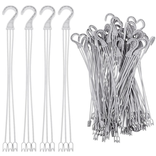 Housoutil 50PCS Flower Pot Hanging Chain with Hook, Pot Hanging Baskets Holders, Replacement Plant Hangers Indoor Outdoor for Planters, Ornaments, Bird Feeders, Billboards