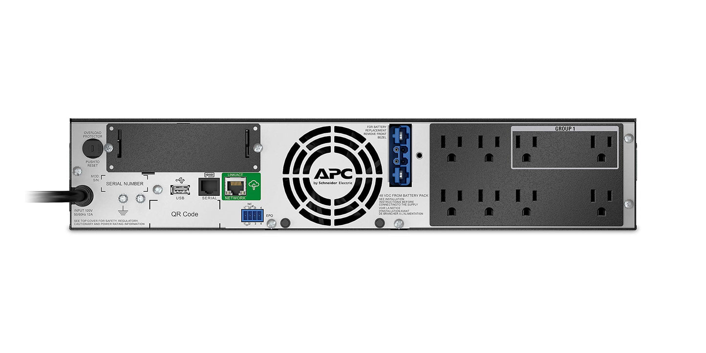 Apc Network Ups, 750Va Smart-Ups Sine Wave Ups With Extended Run Option, Smx750C, Tower/2U Rackmount Convertible, Line-Interacti