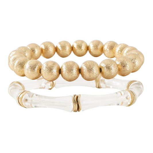 Sajidos Vintage Ceramic Beads Bracelets for Women Stacking Chunky Colorful Acrylic Stretch Bamboo Tube Beach Bangle Bracelet Friendship Cute Bracelet Romantic Jewelry Gifts