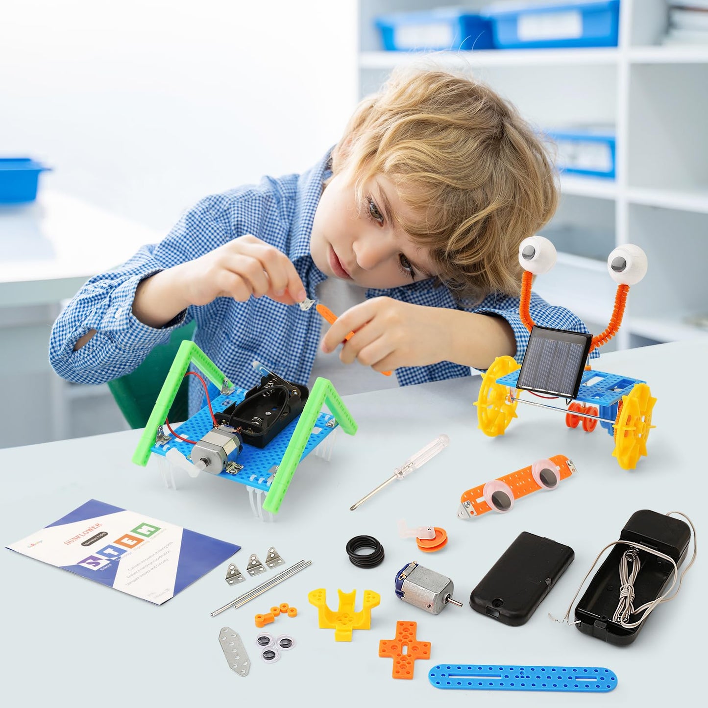STEM Toys for Ages 8-13, Boys Crafts Robotics Science Kits for Kids Age 8-12, Robot Building Kit for Kids 8-10, Experiments Activities, Engineering STEM Toys 7+ 6 7 8 9 10 11 12 + Year Old Gifts
