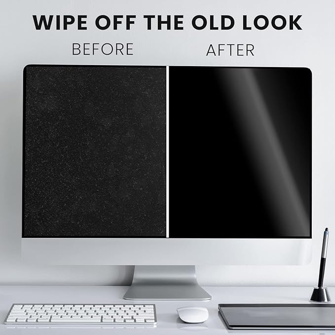 Electronic Wipes Screen Cleaner [2 Pack x40] Streak-Free Computer Screen Cleaner & TV Screen Cleaner, Screen Wipes for Electronics, Screen Cleaner Wipes, Laptop Cleaner - [Microfiber Cloth+80 Wipes]