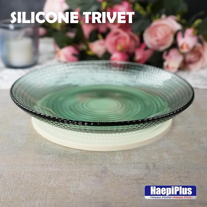 4 Pieces Silicone Trivet Mats, Pot Holders, Kitchen Tools, Heat Resistant Non-Slip Pads for Dishes, Bowls, Jar Opener, Easy to Wash and Dry Pan Cushions (Beige)
