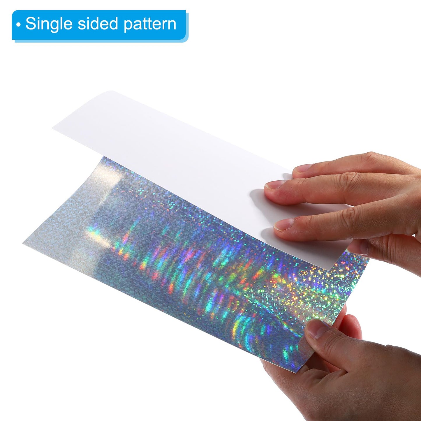 PATIKIL 12"x12" Holographic Cardstock, 20 Pack Metallic Iridescent Mirror Paper Foil Board Reflective Sheets for Scrapbook Poster DIY Craft, Style 1