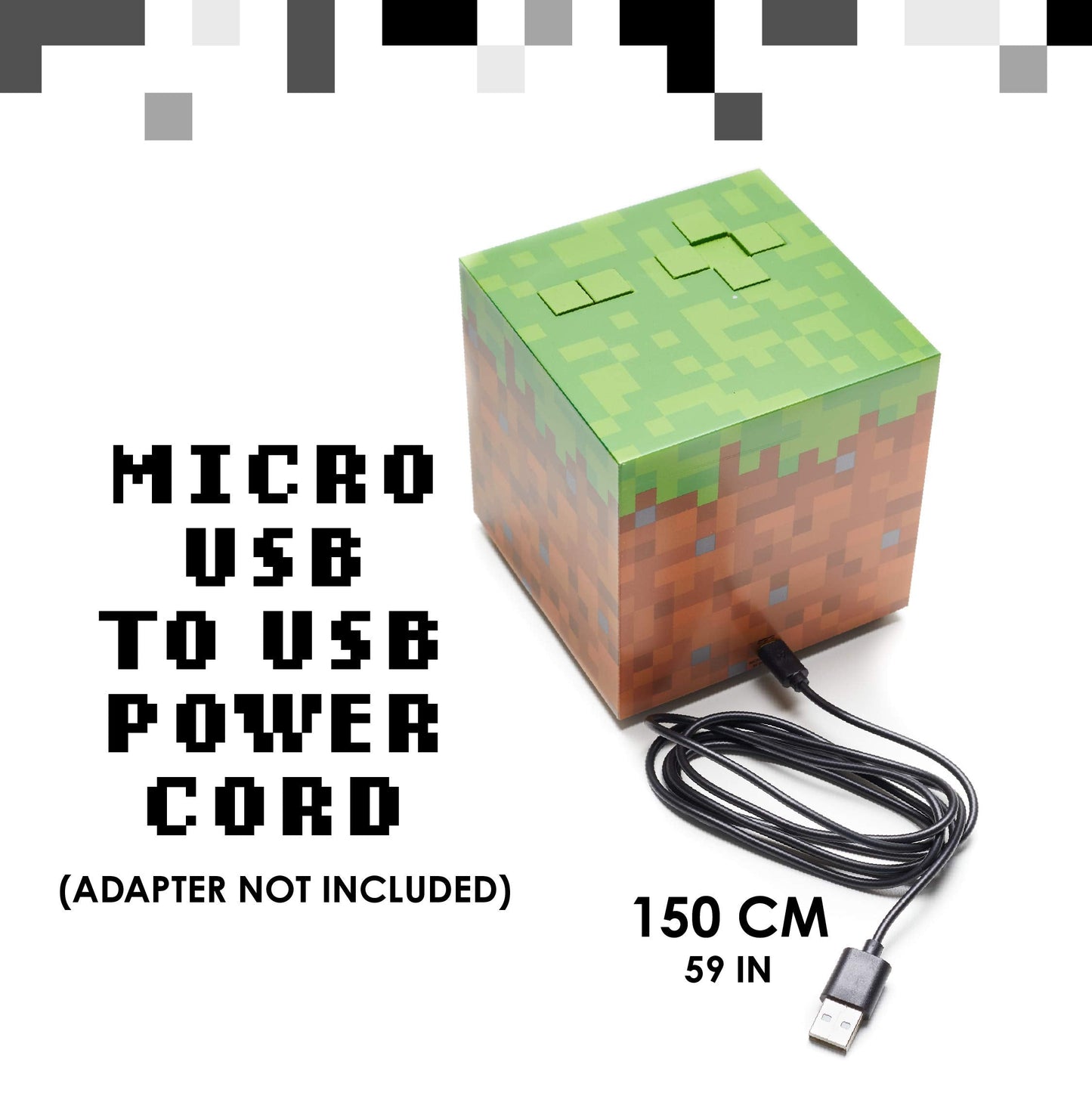 Paladone Licensed Minecraft Grass Block Digital Alarm Clock, Light Up Lamp Plays Official in Game Music, Bedroom Decor for Minecraft Gamers, Tweens and Kids - Minecraft Gift