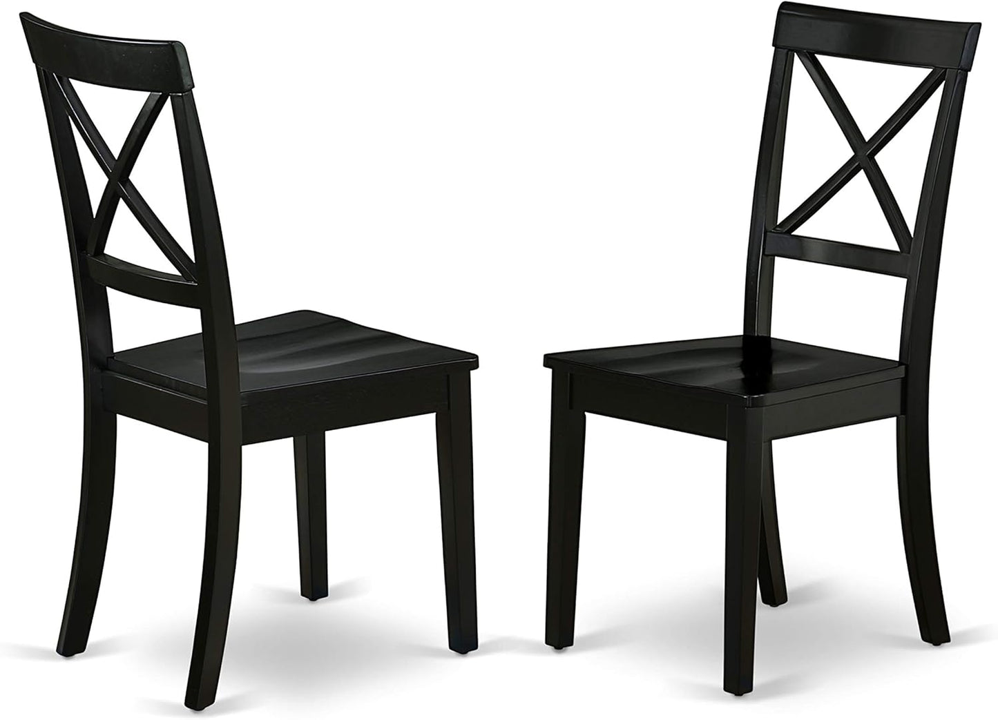 East West Furniture ESBO3-BCH-W 3 Piece Kitchen Table & Chairs Set Contains a Round Dining Room Table with Pedestal and 2 Dining Chairs, 30x30 Inch, Black & Cherry