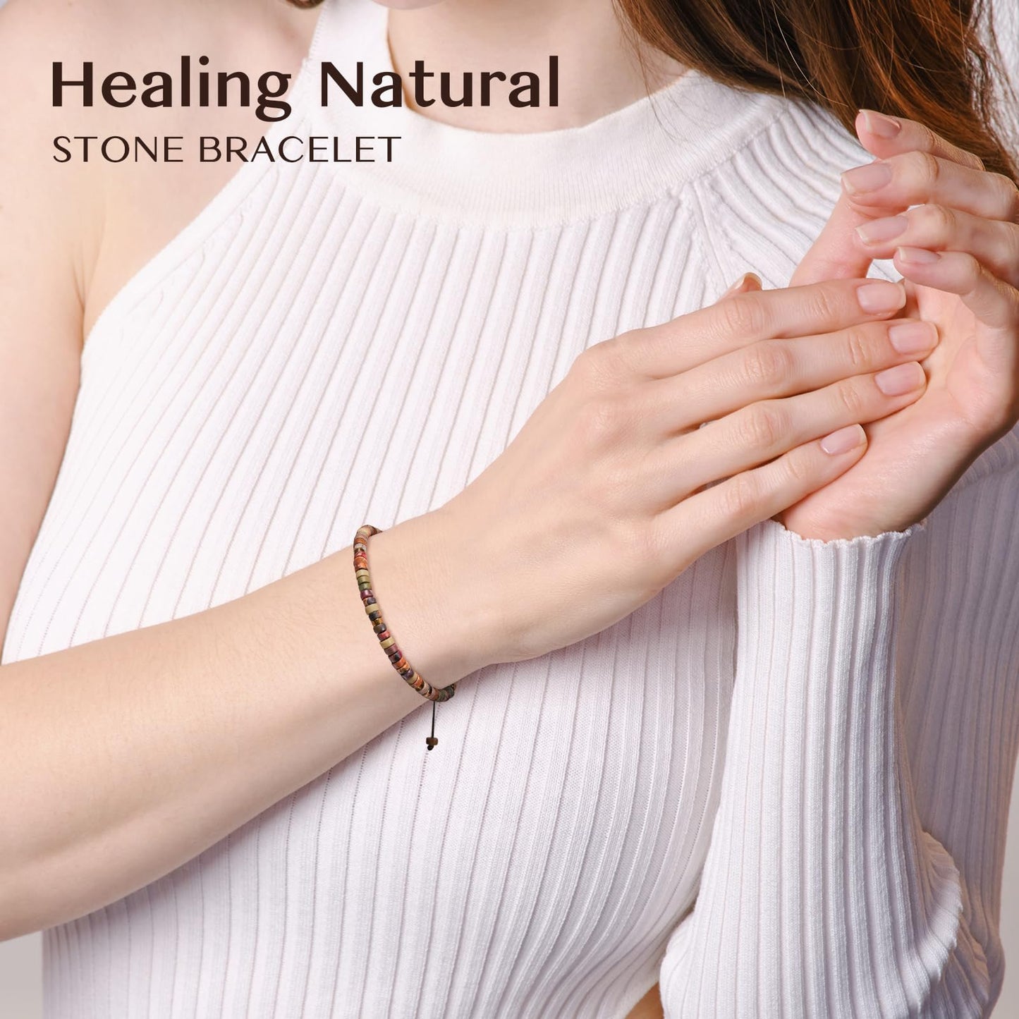 ZOKCC Friendship Bracelet Gifts for Women: Inspirational Natural Stone Bracelet for Women - Birthday Christmas Day Graduation Valentines Day Gifts for Friend Sister Bestie BFF