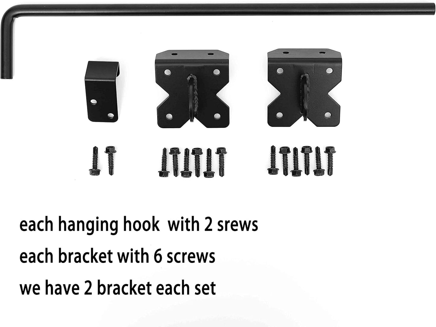 Heavy Duty 24 inch Cane Bolt Drop Rod Gate Drop Pin Steel Material -1 Pack mainly for Single Open Door