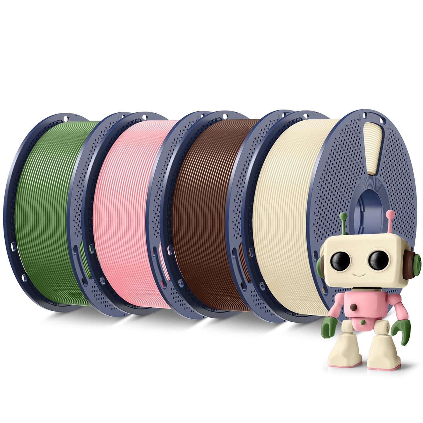 SUNLU 4KG High Speed PLA Meta Filament Bundle, PLA 3D Printer Filament 1.75mm 0.02mm, Tougher Neatly Wound 3D Filament, 4kg Tota