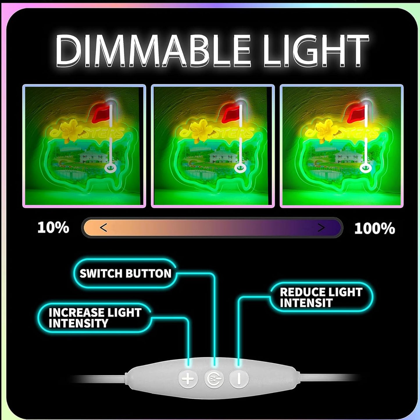 Pugna Golf Merch Neon Signs for Wall Decor Golf Neon Lights for Bedroom Led Signs Suitable for Dormitory Man Cave Christmas