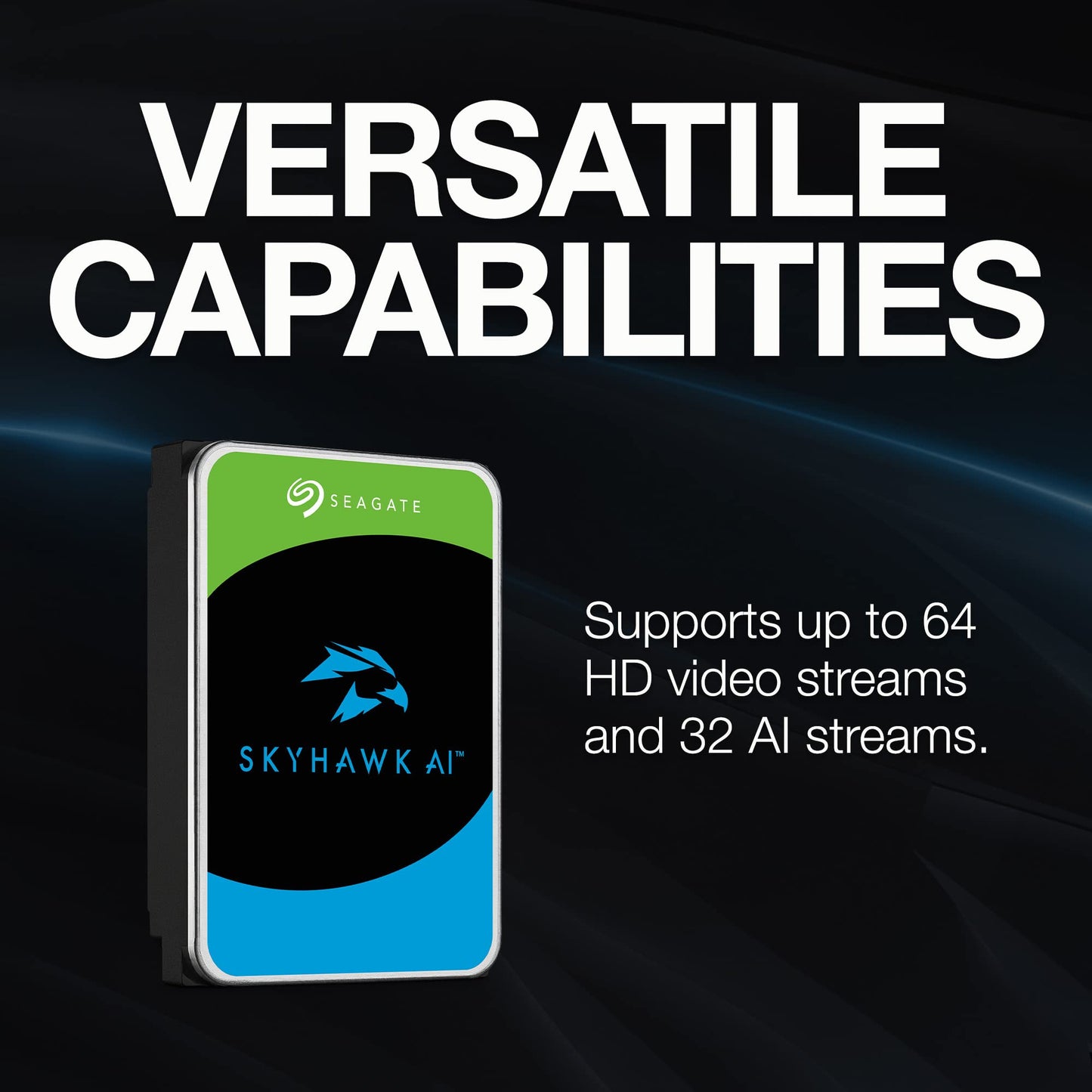 Seagate Skyhawk Ai 8Tb Video Internal Hard Drive Hdd - 3.5 Inch Sata 6Gb/S 256Mb Cache For Dvr Nvr Security Camera System With I
