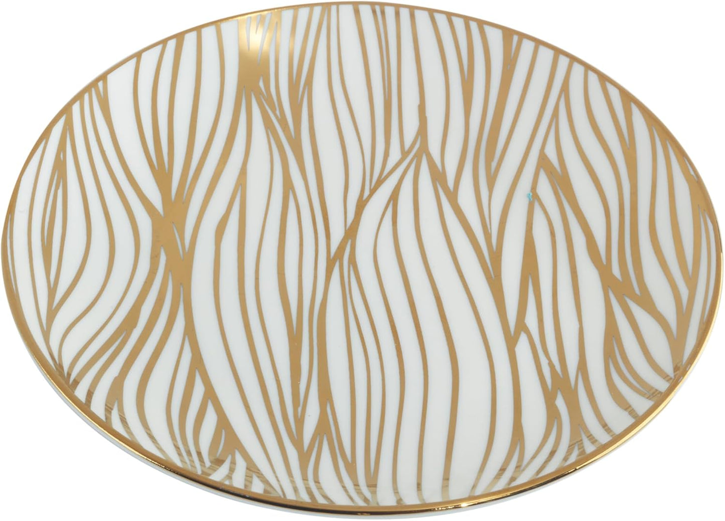 Certified International Matrix Gold Plated 6" Luncheon/Canape Plates, Assorted Designs (Pack of 24)