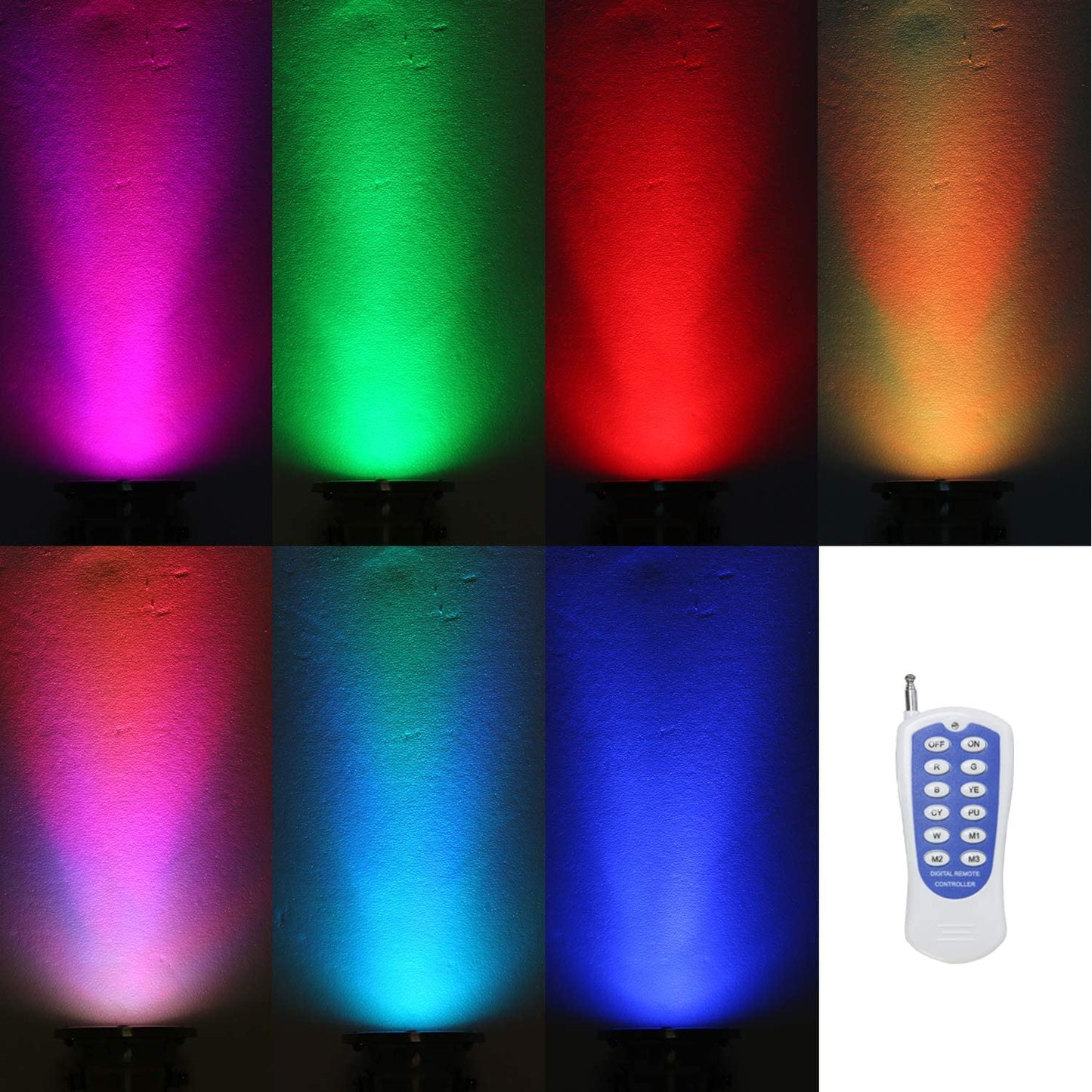 RSN LED Underwater Lights,18WRGB Color Changing Submersible Fountain Spotlights,IP68 Waterproof Landscape Lights Suitable for Ponds Pool Fountain Waterfall 2 Pack（Include Transformer）