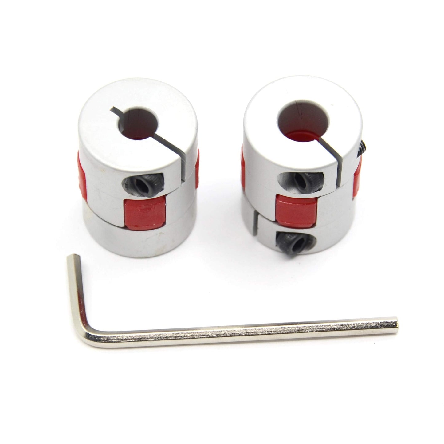 Befenybay 2Pcs 6.35Mm To 8Mm Aluminium Plum Flexible Shaft Coupling D20 L25 6.35X8Mm Connector Flexible Coupler For 3D Printer C