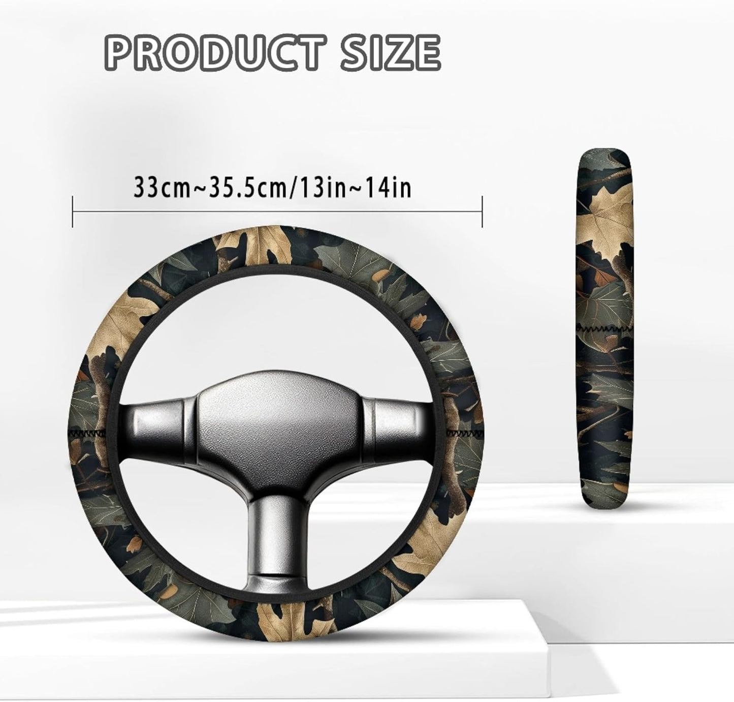 Camo Hunting Golf Cart Steering Wheel Cover 13 Inch - 14 Inch Golf Cart Steering Wheel Covers Camo Oak Hunting Wood Sun Shade Cover Protector Golf Cart Accessories