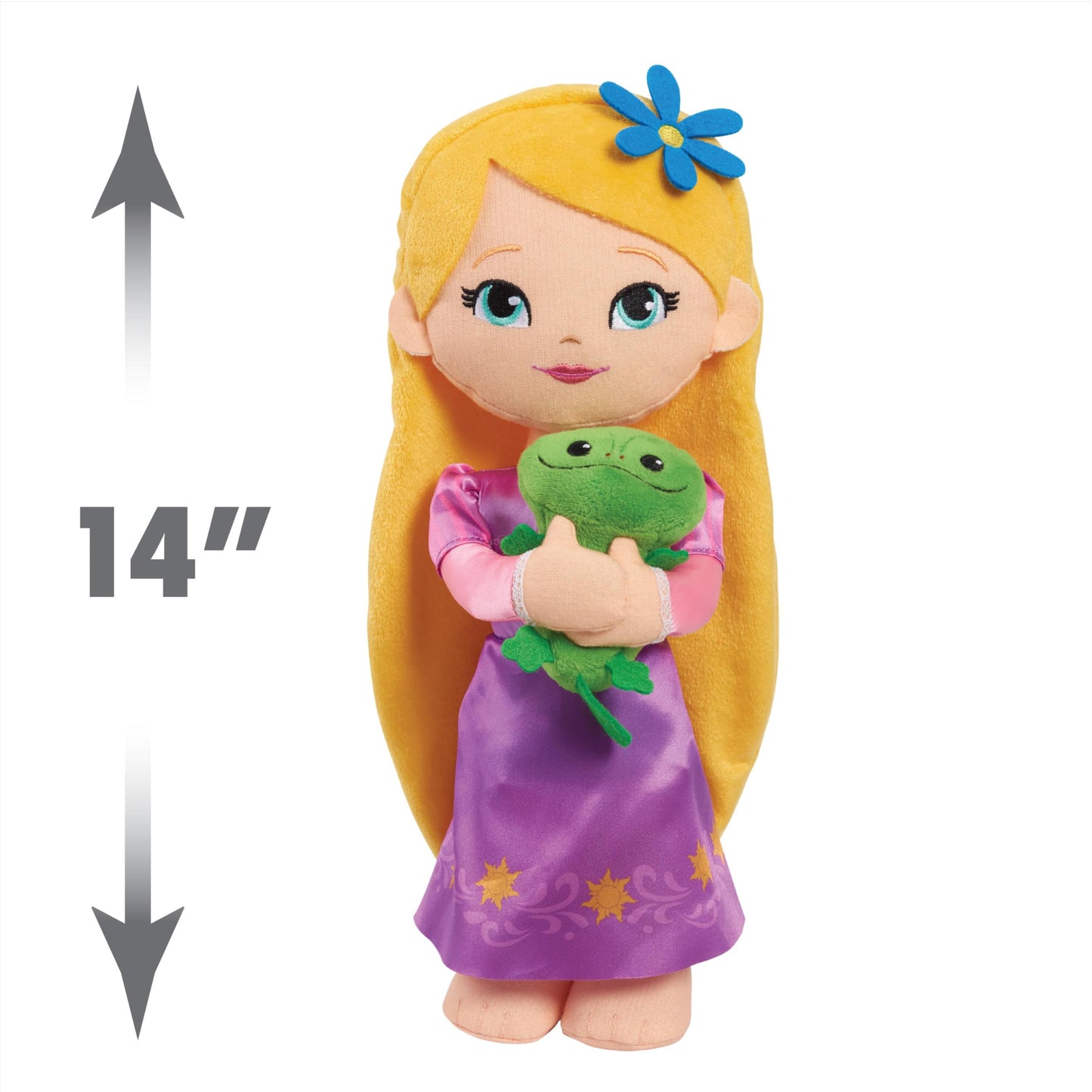 Disney Princess Lil' Friends Rapunzel & Pascal 14-inch Plushie Doll and Accessories, Kids Toys for Ages 3 Up by Just Play