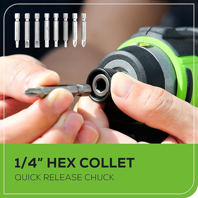 Greenworks 24V Brushless 1950 in./lbs Impact Driver, 1/4-inch Hex Variable Speed, Tool Only