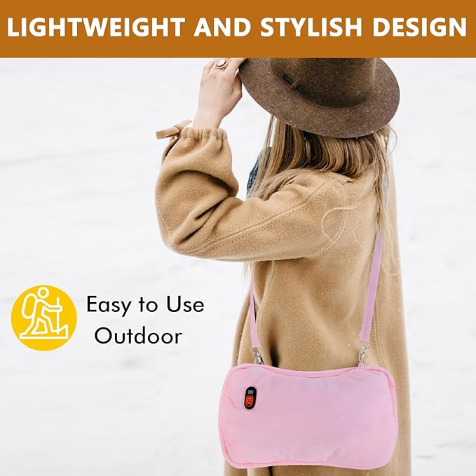 Hand Warmers Rechargeable, Electric Heated Gloves with Rechargeable Batteries 3 Levels 7.6V Fast Heating Handwarmer Pouch for Women Men Kids Winter Hiking Camping Hunting Skiing Outdoor Sports Working
