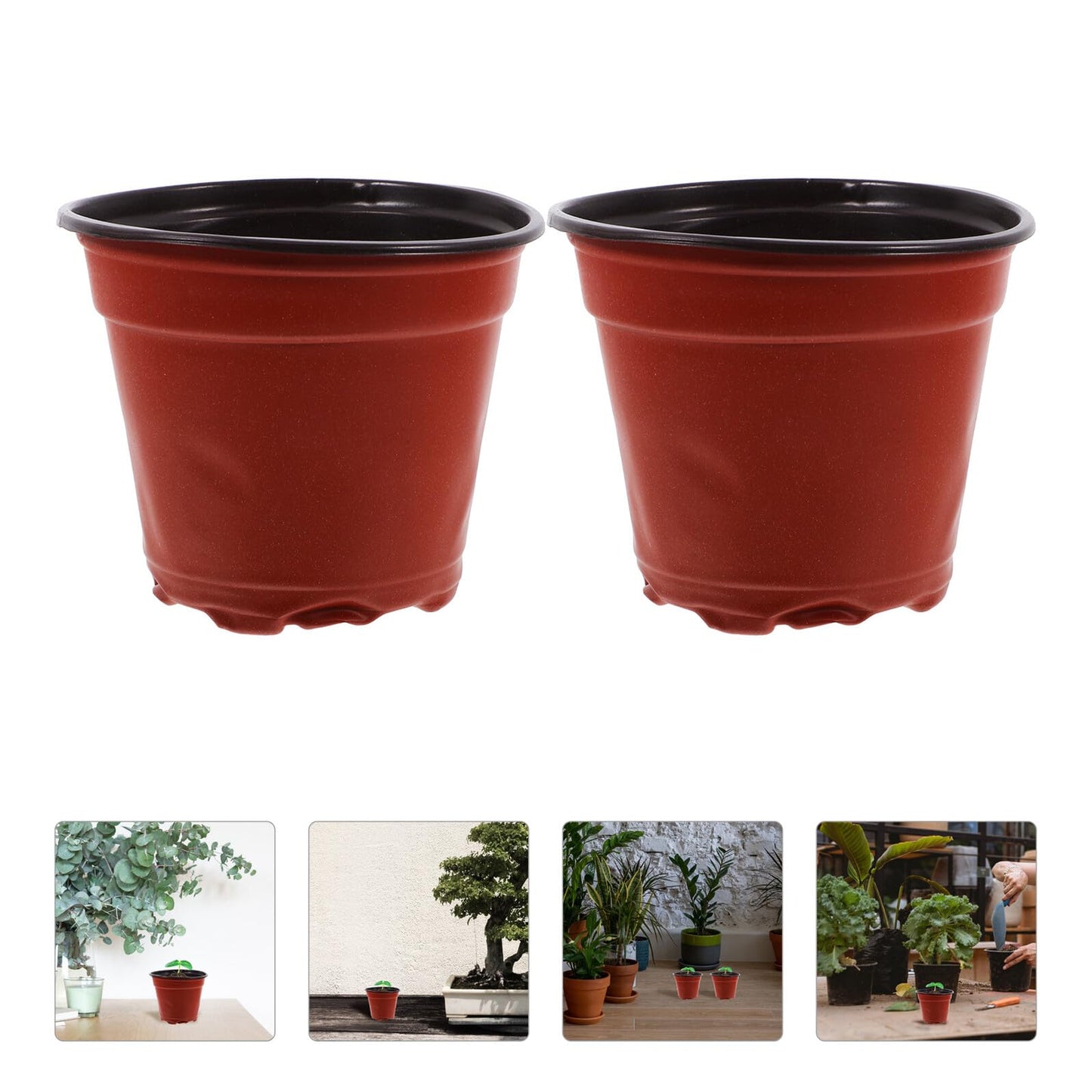 Kisangel 100pcs Plastic Strawberry Nursery Cups Germination Seedling Pots with Drainage for Garden Propagation and Indoor Outdoor Plant Growing