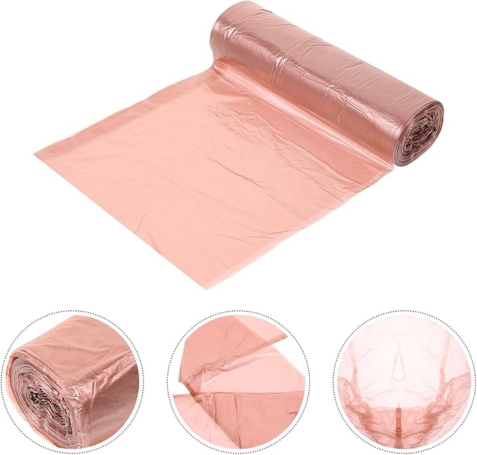 NOLITOY 100Pcs Biodegradable Corn Starch Trash Bags Heavy Duty Disposable Kitchen Waste Bags for Home Bathroom Office Gold Color