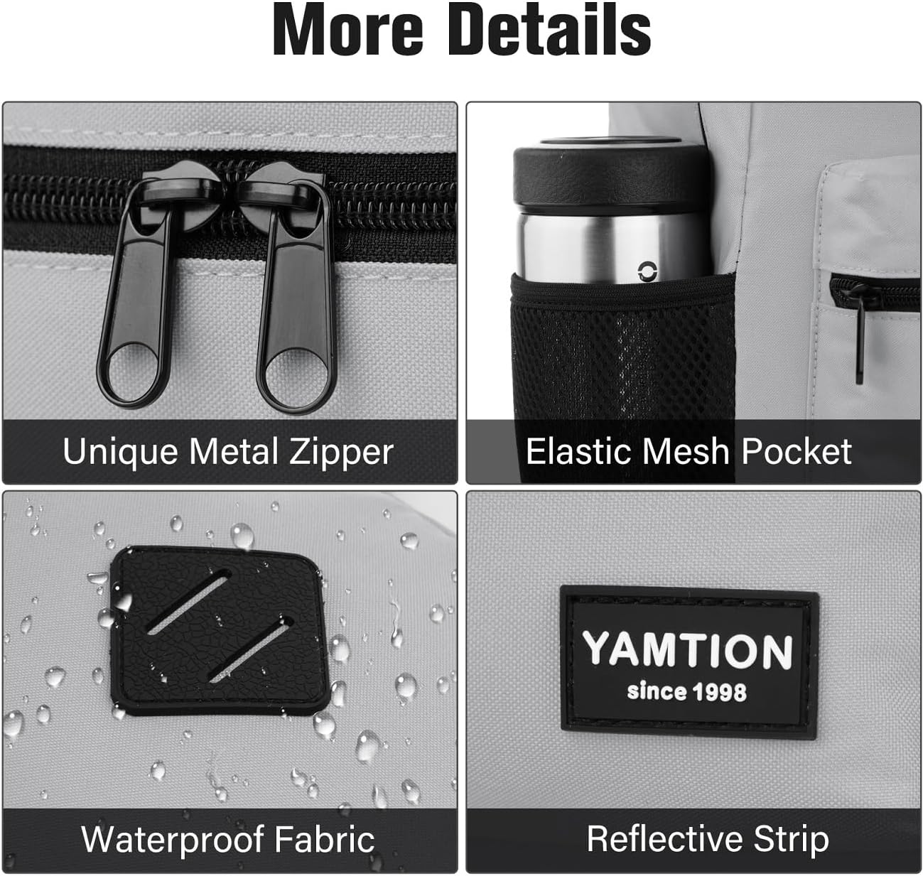 Unisex School Backpack,Classic Bookbag Adults and Teens Schoolbag with USB Port for High School College Office Work Travel