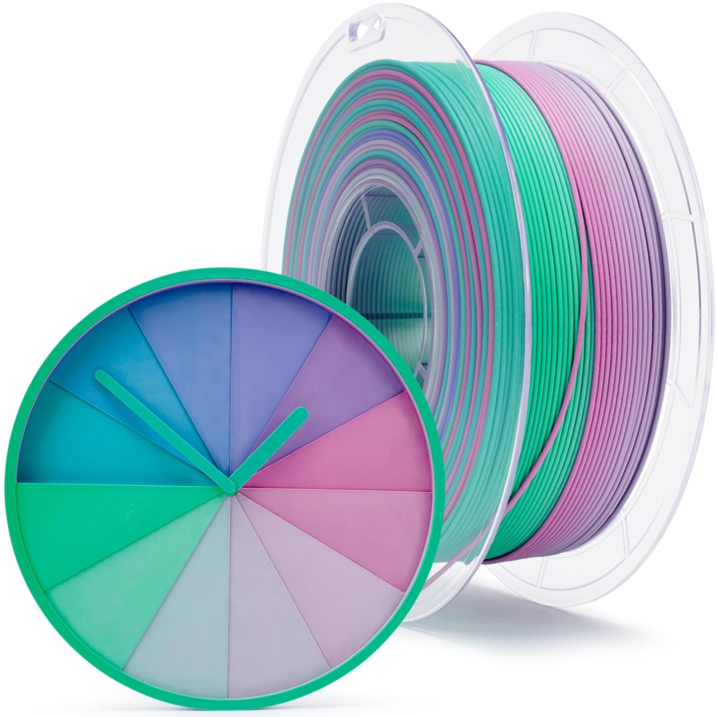 ZIRO 3D Printer Filament PLA, Fast Color Changing Filament Matte, Color Change by Length PLA, Fit Most FDM 3D Printers, Matte Fi