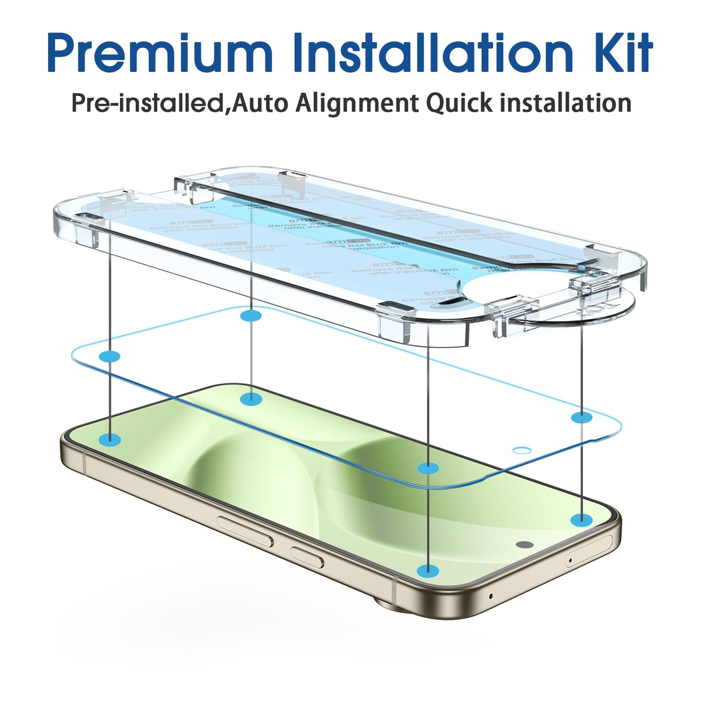 Amfilm Auto-Alignment Onetouch For Google Pixel 10 Pro Xl [6.8] Screen Protector Tempered Glass,30 Seconds Installation,Bubble F