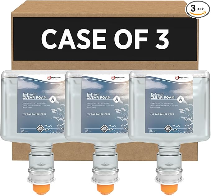 SC Johnson Professional REFRESH CLEAR FOAM HAND SOAP TOUCH FREE 1.2 LITERS, 3 PACK