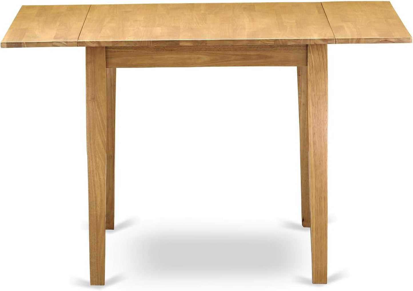 East West Furniture NDAV3-OAK-W 3 Piece Kitchen Table & Chairs Set Contains a Rectangle Dining Table with Dropleaf and 2 Dining Room Chairs, 30x48 Inch, Oak