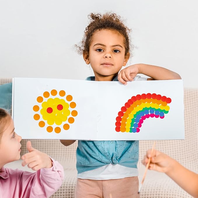 3000 Pcs 3/4" Round Color Coding Labels Stickers Circle Colored Dot Stickers Includes 6 Rolls, 500 Count Each