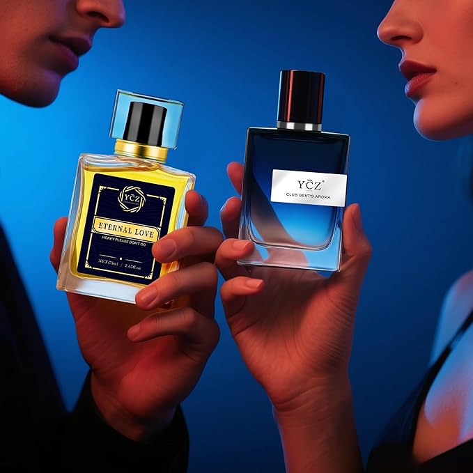 Ycz Cologne for Men Set, 1.7oz(50ml) Bottled Pioneers and Midnight Men Perfume, Spicy Wood Citrus Lemon Lasting Fragrance, Elegant Sleek Bottle Design for Christmas Gifts Ideal