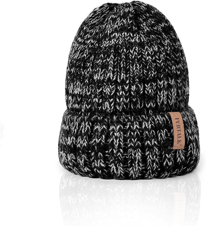 FURTALK Winter Hats for Women Fleece Lined Beanie Knit Chunky Womens Snow Cap