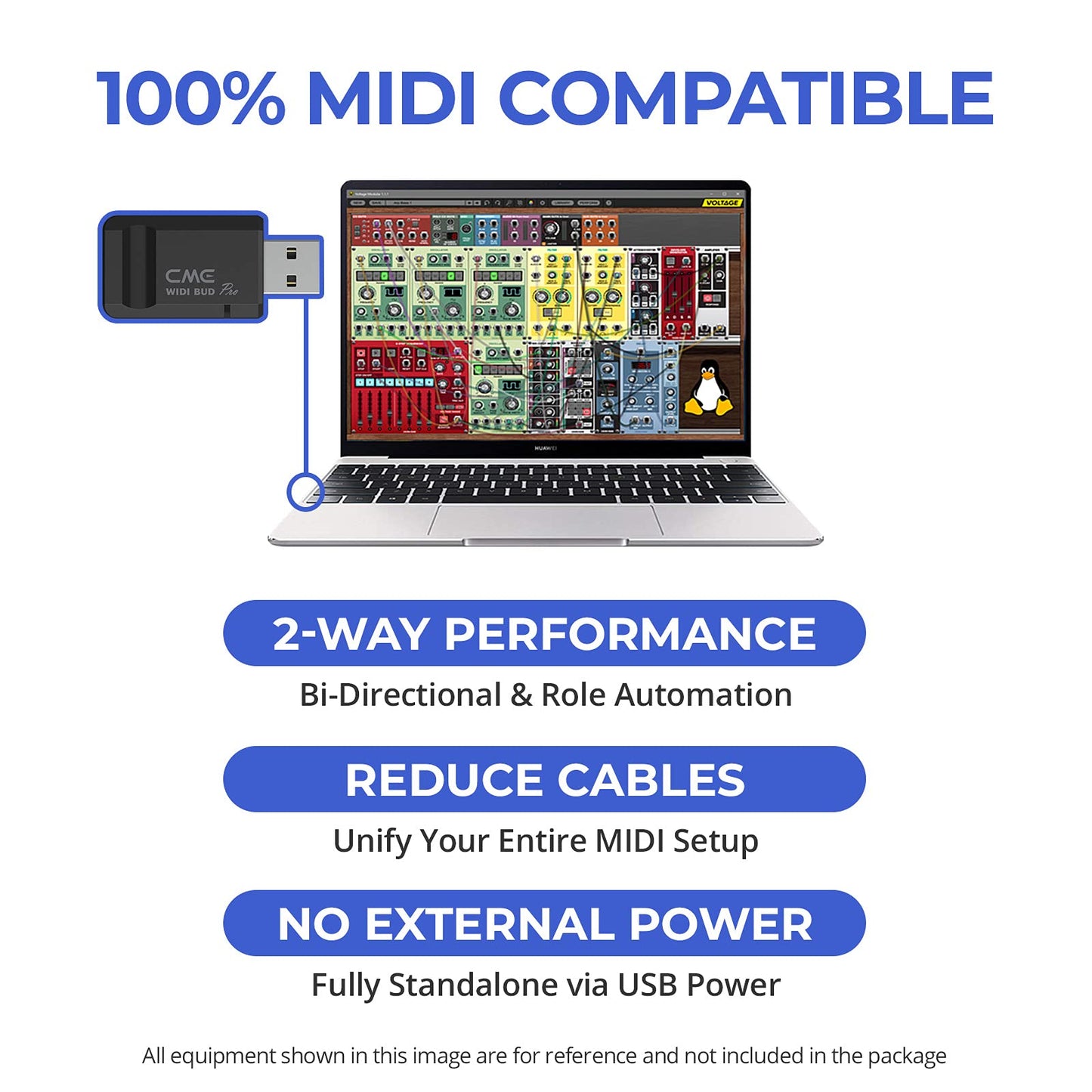 Cme Widi Bud Pro - Bluetooth Midi Interface For Ios, Macos, Windows, Android, Chromeos, Linux - Plug, Pair & Play - No Drivers -