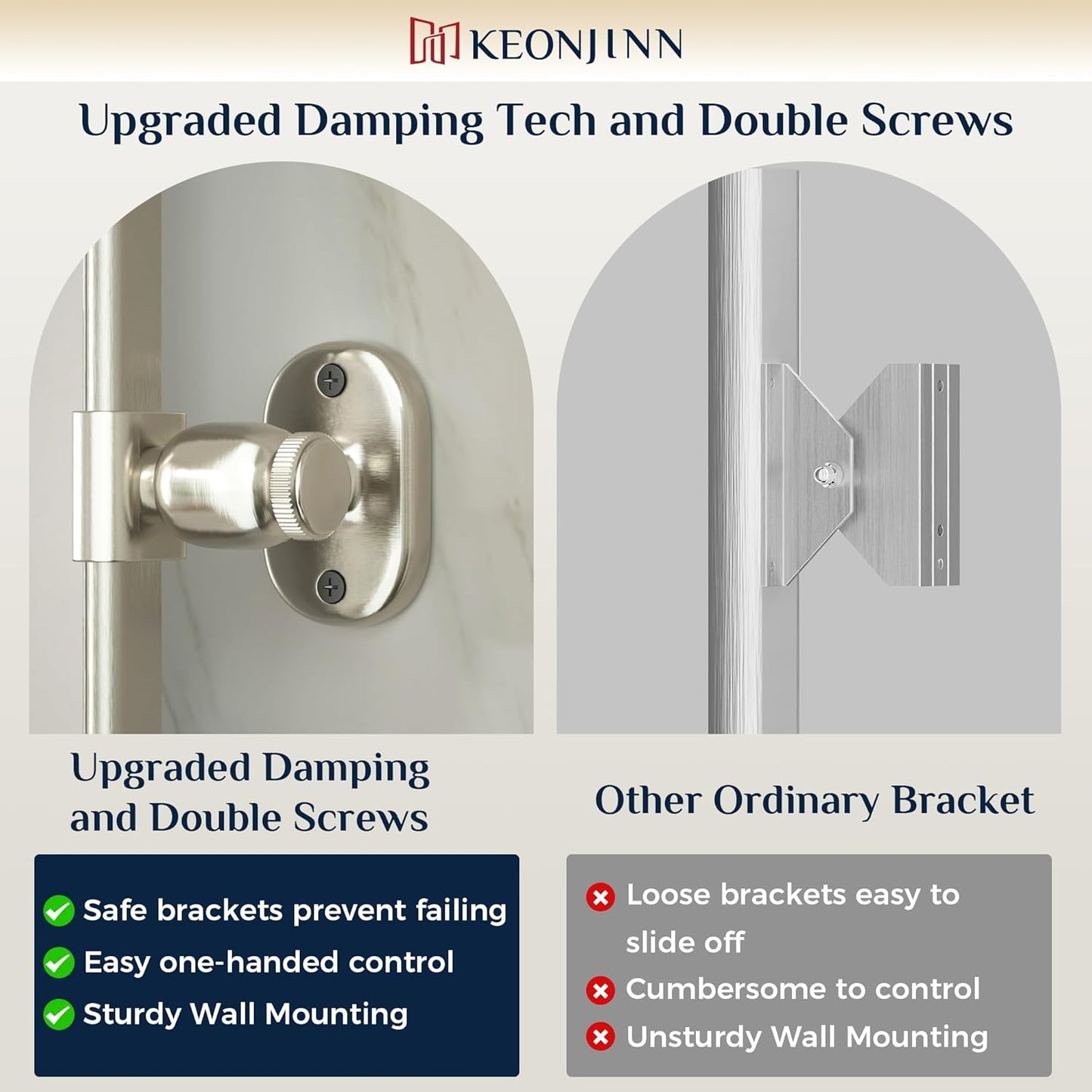 Keonjinn 24x30 in Brushed Pivot Mirror, Tilt Beveled Mirror Bathroom, Rectangular Sturdy Modern Silver Tilt Mirrors, Rounded Corner Aluminum Framed Vanity Mirrors for Wall (Horizontal/Vertical)