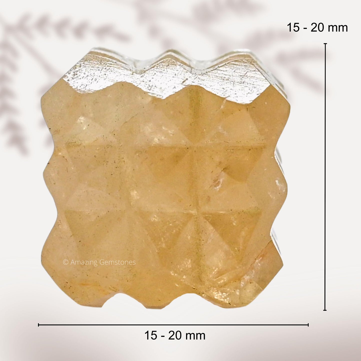 Amazing Gemstone Citrine Crystal Cube with 54 Pyramid - 1" Mini Lemurian Pyramid Cube Figurine of Natural Stone Pyramid for Meditation, Reiki, Chakra Balancing Vastu Pooja and Crystal Grids