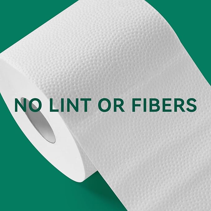 ECOLipak Bamboo Toilet Paper 3 Ply, Septic Safe Toilet Tissue, 12 Double Rolls, 320 Sheets Per Roll, Tree Free, Non Toxic, Soft and Absorbent, Eco Friendly Dye-Free Paper, White