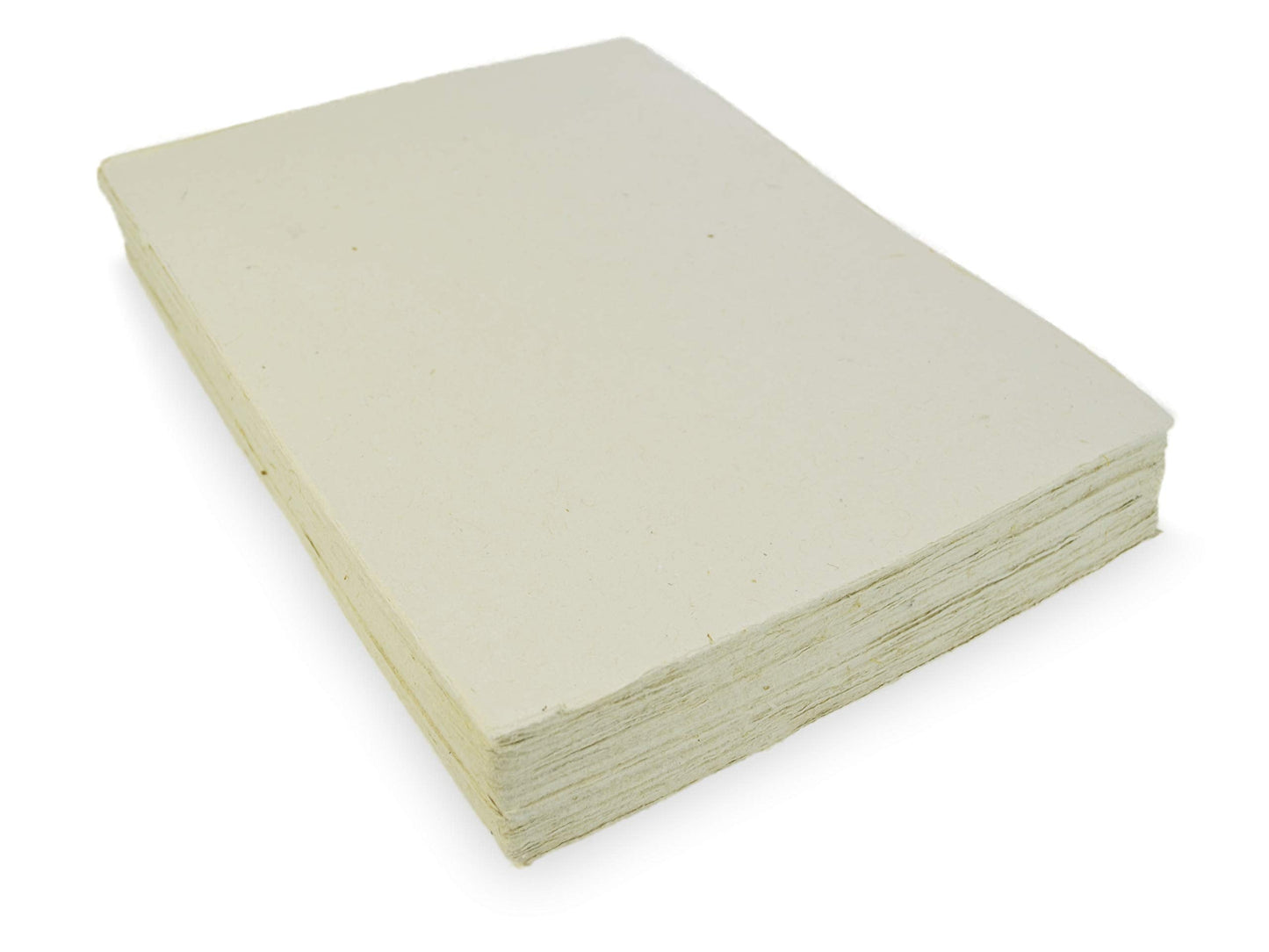 Handmade Lokta Card Stock Paper with Deckle Edge. Tree-free lokta paper for vintage craft, printing, and invitations. 8.5 x 11 inches (100 Sheets, Natural)