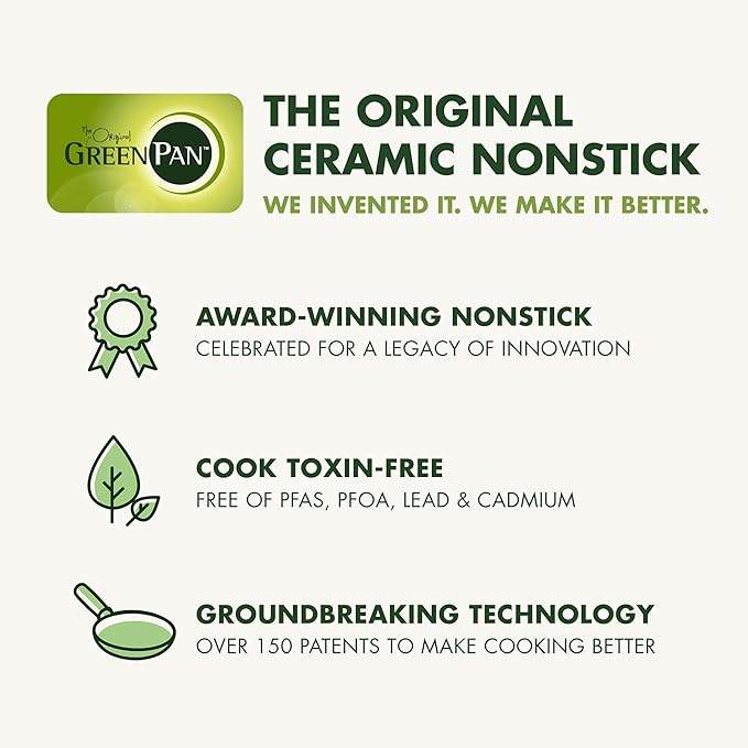 GreenPan 11" Valencia Pro Ceramic Nonstick Frying Pan Skillet, Hard Anodized PFAS-Free Cookware, Induction Ready, Compatible on All Cooktops, Dishwasher & Oven Safe, Stainless Steel Handle, Gray