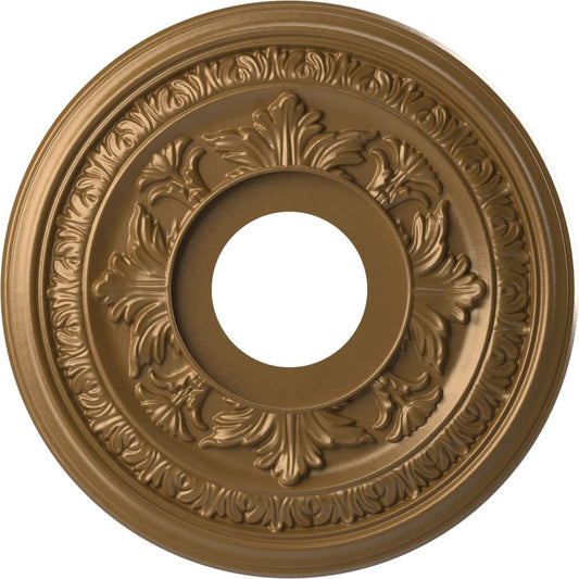 Ekena Millwork Cmp13Bacgh Baltimore Thermoformed Pvc Ceiling Medallion (Fits Canopies Up To 5 1/4), 13Od X 3 1/2Id X 3/4P, Metal