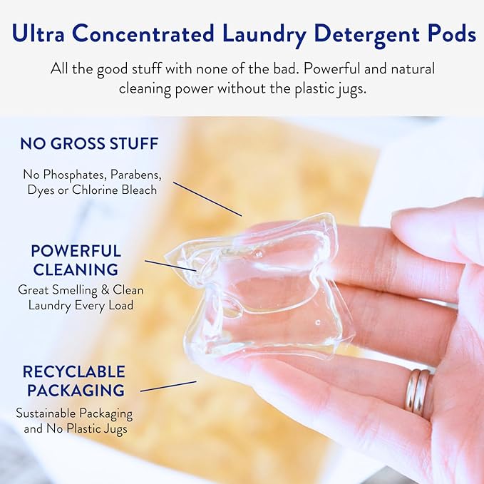 Clean People Laundry Detergent Pods - Recyclable Packaging, Hypoallergenic, Stain Fighting - Ultra Concentrated, Laundry Soap (384 Count, Fragrance Free)
