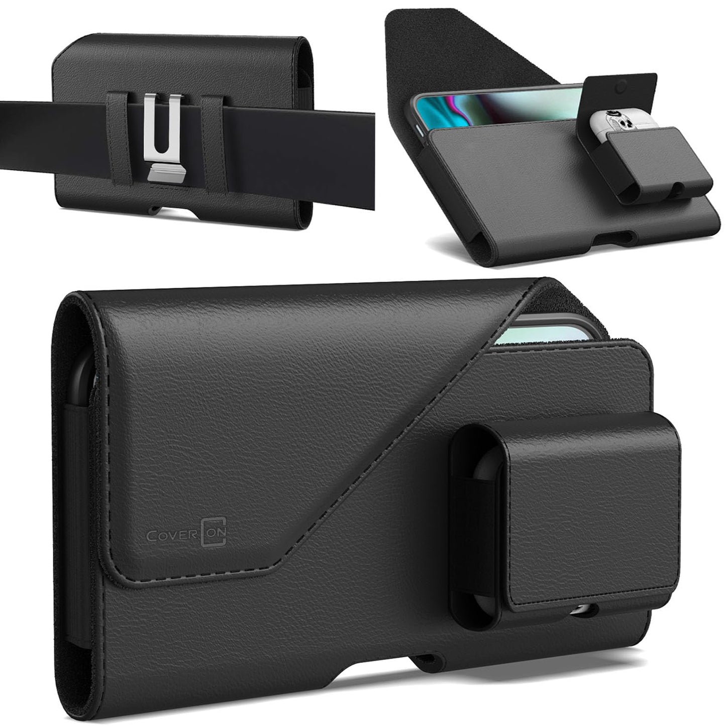 Coveron Holster With Earbuds Holder For Google Pixel 9 Pro Xl 9A / 8 Pro 7 Pro 6 Pro/Pixel 7 6 5A 4 Xl Phone Case Belt Clip Earp