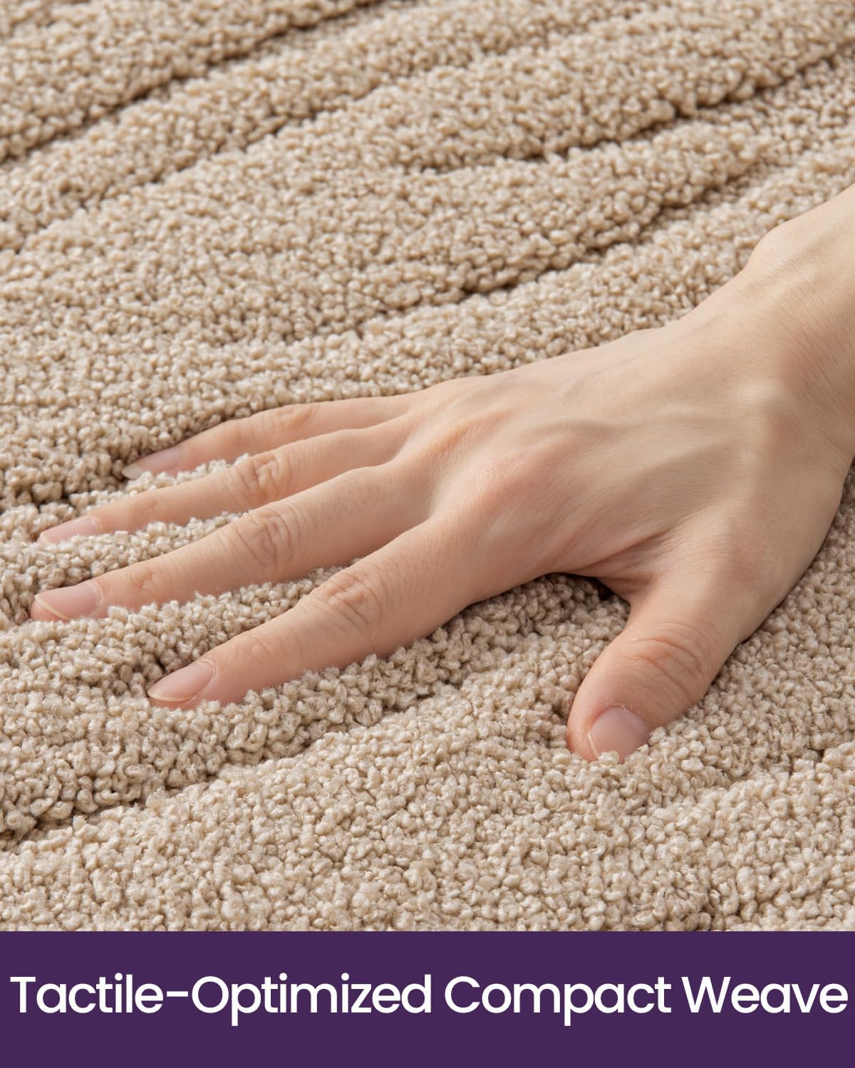 DEXI Bathroom Rugs 24x36, Extra Soft Absorbent Bath Mat, Non Slip Bathmat for Bathroom Floor, Machine Washable Rugs for Shower Floor, Beige