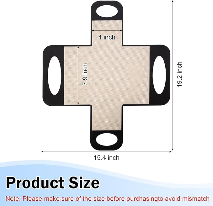 2-Pack Reusable Silicone Bread Sling for Sourdough – Non-Stick, Heat-Resistant Baking Mat with 4 Handles, Easy-Release Oven Liner Fits 9x5" or 1.5lb Loaf Pans